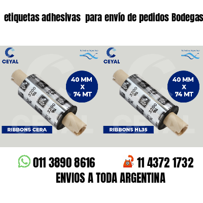 etiquetas adhesivas  para envío de pedidos Bodegas