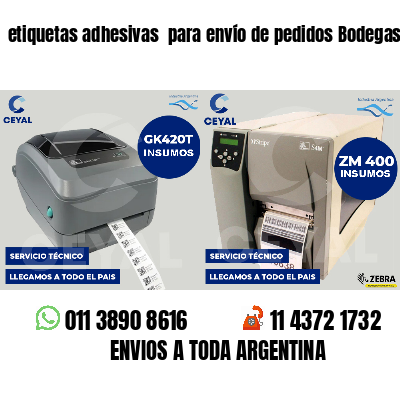 etiquetas adhesivas  para envío de pedidos Bodegas