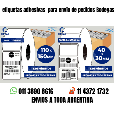 etiquetas adhesivas  para envío de pedidos Bodegas