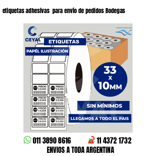 etiquetas adhesivas  para envío de pedidos Bodegas
