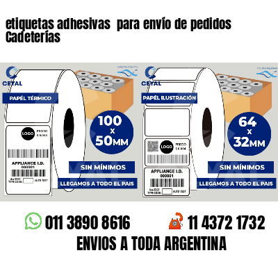 etiquetas adhesivas para envío de pedidos Cadeterías