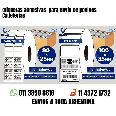 etiquetas adhesivas  para envío de pedidos Cadeterías