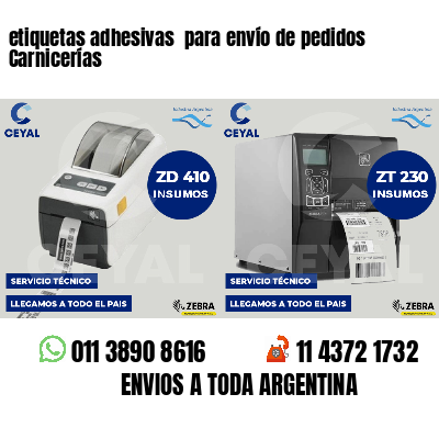 etiquetas adhesivas para envío de pedidos Carnicerías