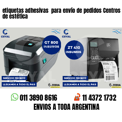 etiquetas adhesivas  para envío de pedidos Centros de estética
