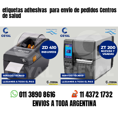 etiquetas adhesivas para envío de pedidos Centros de salud