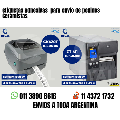 etiquetas adhesivas para envío de pedidos Ceramistas