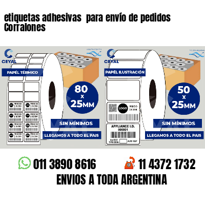 etiquetas adhesivas  para envío de pedidos Corralones
