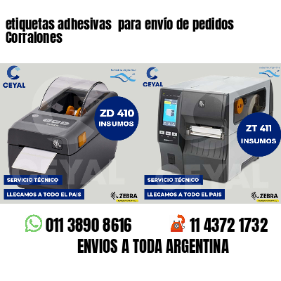 etiquetas adhesivas  para envío de pedidos Corralones