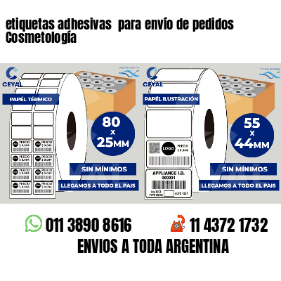 etiquetas adhesivas para envío de pedidos Cosmetología