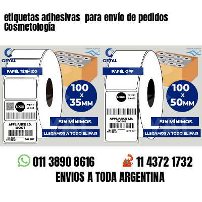 etiquetas adhesivas  para envío de pedidos Cosmetología