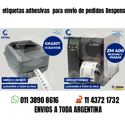 etiquetas adhesivas  para envío de pedidos Despensas