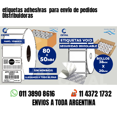 etiquetas adhesivas  para envío de pedidos Distribuidoras