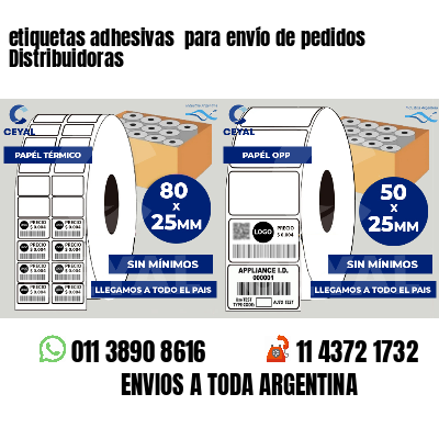 etiquetas adhesivas  para envío de pedidos Distribuidoras