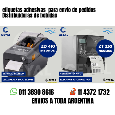 etiquetas adhesivas  para envío de pedidos Distribuidoras de bebidas