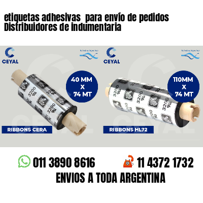 etiquetas adhesivas  para envío de pedidos Distribuidores de indumentaria