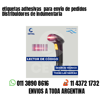 etiquetas adhesivas  para envío de pedidos Distribuidores de indumentaria
