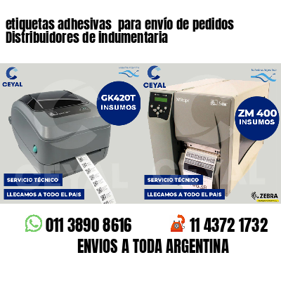 etiquetas adhesivas  para envío de pedidos Distribuidores de indumentaria