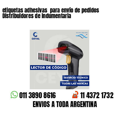 etiquetas adhesivas  para envío de pedidos Distribuidores de indumentaria