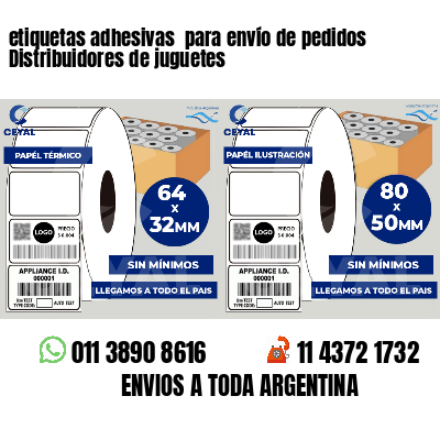 etiquetas adhesivas para envío de pedidos Distribuidores de juguetes