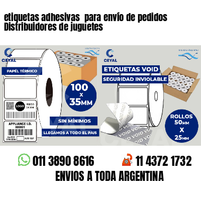 etiquetas adhesivas  para envío de pedidos Distribuidores de juguetes