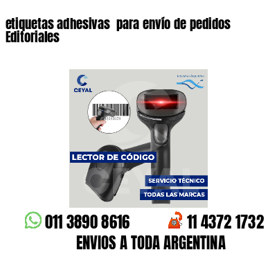 etiquetas adhesivas  para envío de pedidos Editoriales