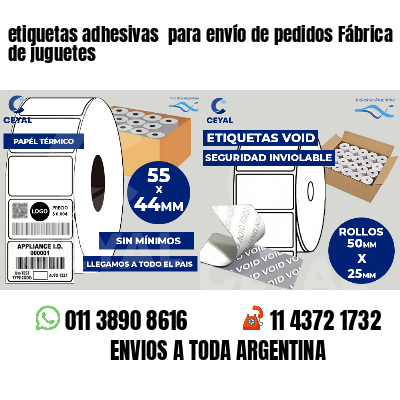 etiquetas adhesivas  para envío de pedidos Fábrica de juguetes