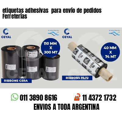 etiquetas adhesivas  para envío de pedidos Ferreterías