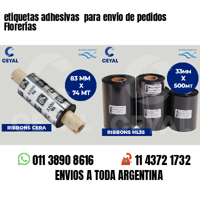 etiquetas adhesivas  para envío de pedidos Florerías