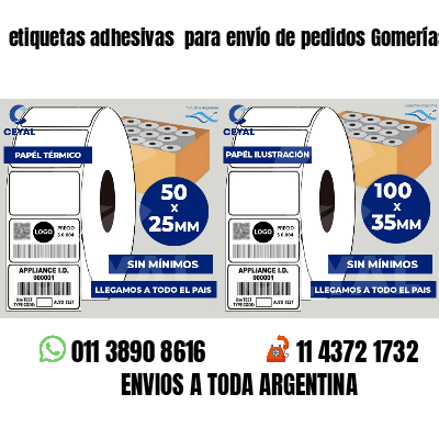 etiquetas adhesivas para envío de pedidos Gomerías