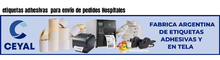etiquetas adhesivas  para envío de pedidos Hospitales