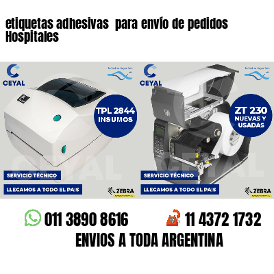 etiquetas adhesivas  para envío de pedidos Hospitales