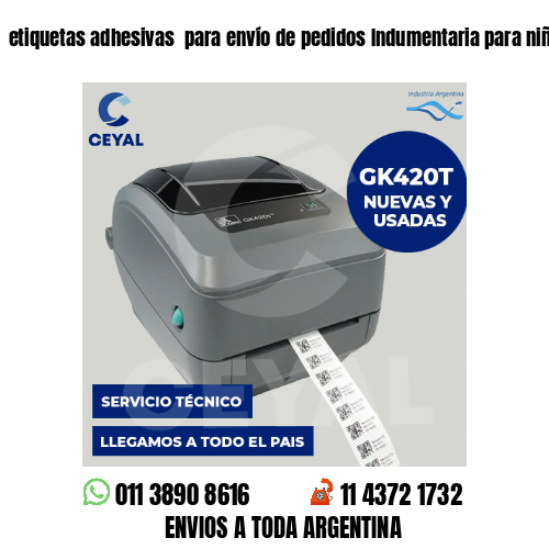 etiquetas adhesivas  para envío de pedidos Indumentaria para niños