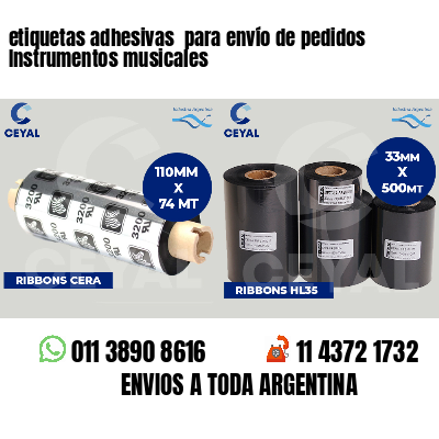 etiquetas adhesivas  para envío de pedidos Instrumentos musicales
