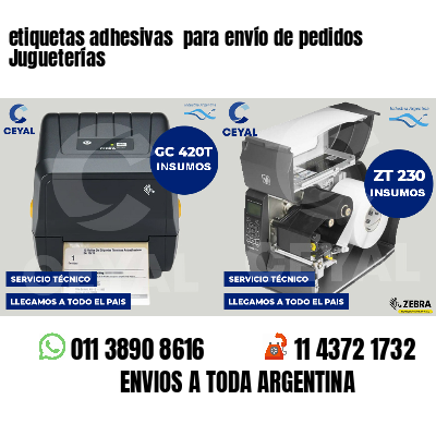 etiquetas adhesivas  para envío de pedidos Jugueterías