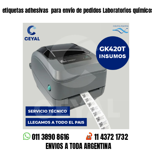etiquetas adhesivas  para envío de pedidos Laboratorios químicos