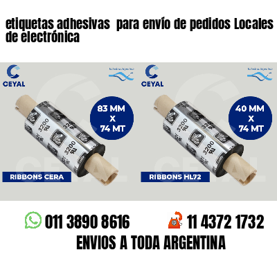 etiquetas adhesivas  para envío de pedidos Locales de electrónica