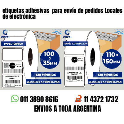 etiquetas adhesivas para envío de pedidos Locales de electrónica