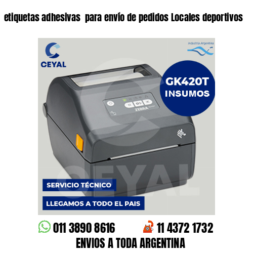 etiquetas adhesivas  para envío de pedidos Locales deportivos