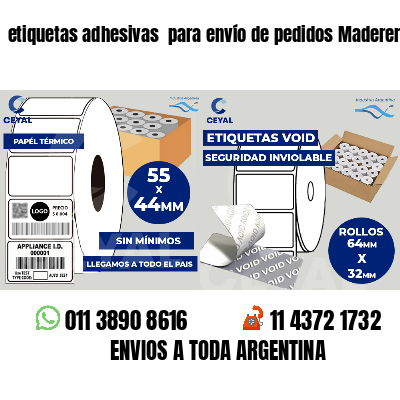 etiquetas adhesivas  para envío de pedidos Madereras