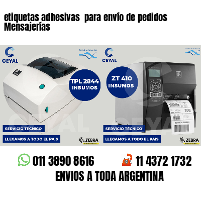 etiquetas adhesivas  para envío de pedidos Mensajerías