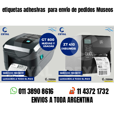 etiquetas adhesivas para envío de pedidos Museos