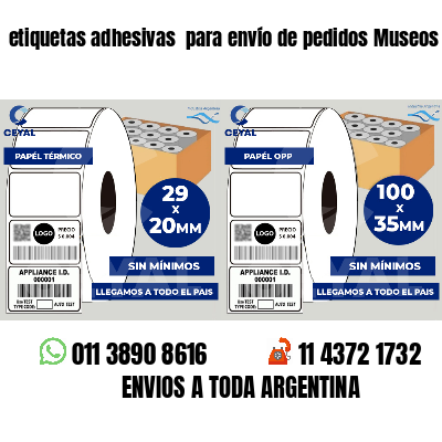 etiquetas adhesivas  para envío de pedidos Museos