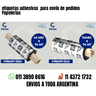 etiquetas adhesivas  para envío de pedidos Papelerías