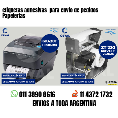 etiquetas adhesivas para envío de pedidos Papelerías