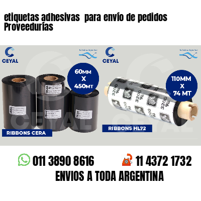 etiquetas adhesivas  para envío de pedidos Proveedurías
