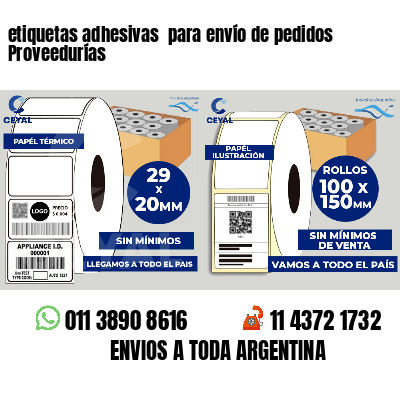 etiquetas adhesivas para envío de pedidos Proveedurías