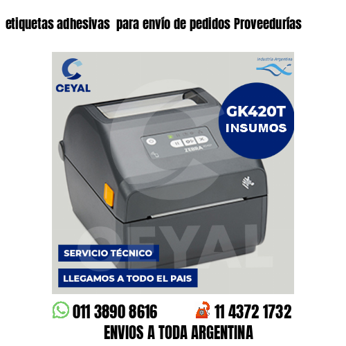etiquetas adhesivas  para envío de pedidos Proveedurías