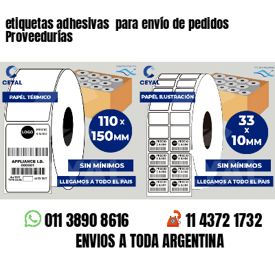 etiquetas adhesivas  para envío de pedidos Proveedurías