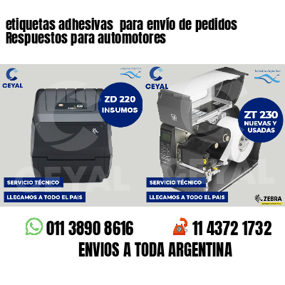 etiquetas adhesivas para envío de pedidos Respuestos para automotores