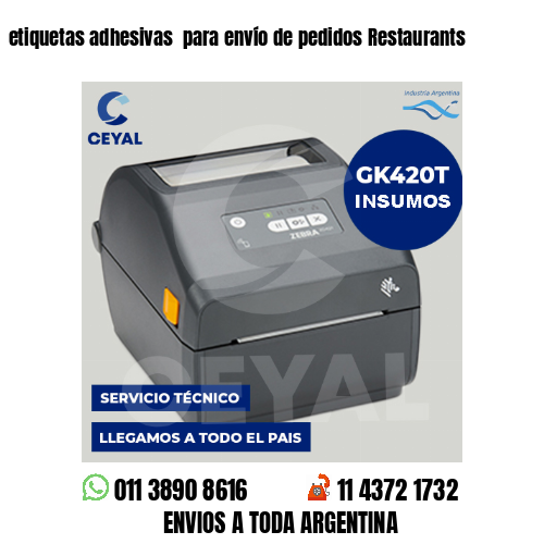 etiquetas adhesivas  para envío de pedidos Restaurants